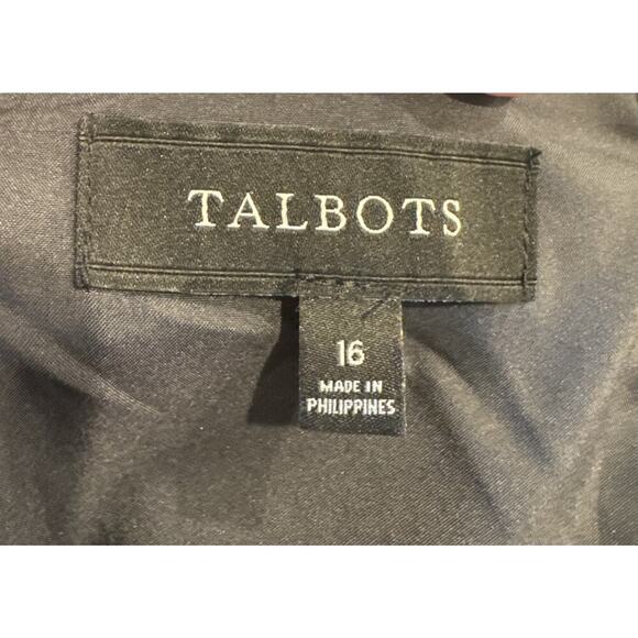 Talbots Skirt Women’s Size 16 Blue Wool Blend Pencil Lined Houndstooth Career - Picture 5 of 6